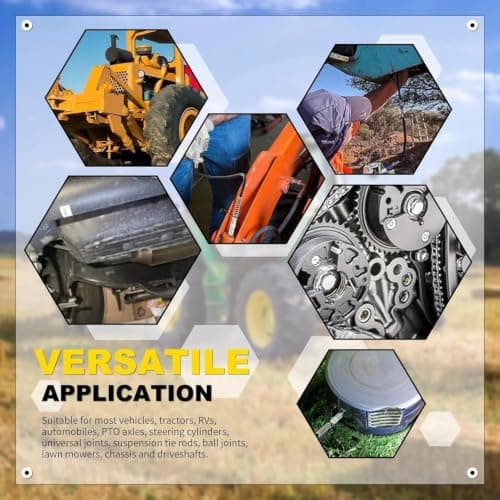 Draforce Grease Gun Kit, Yellow 10-Piece Grease Gun Kit, 8000 PSI Pistol Grip Manual Grease Gun, 400cc / 14 oz Heavy Duty Lubrication Tool for Tractor, Farm Equipment, Trailer, Automotive — view 6