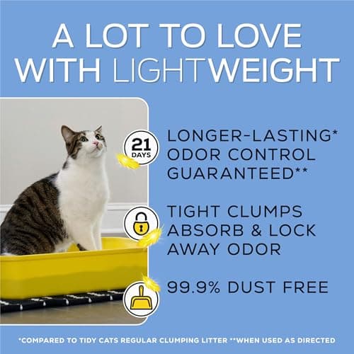Purina Tidy Cats LightWeight With Glade Clear Springs Multi-Cat, Clumping, Low Dust, Scented Cat litter - 12 lb. Box — view 6