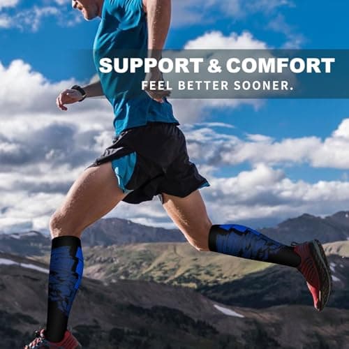 Bluemaple 6 Pack Copper Compression Socks for Women and Men Circulation-Best Support for Medical, Running,Nursing,Athletic — view 3