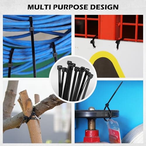 HORUSDY 31-Piece Premium Bungee Cords Assortment Jar, Includes 10”,18”,24”,32”,40” Bungee Cords, 6“ Zip Ties, 8”Canopy/Tarp Ball Ties and Crocodile Mouth Tarp Clips — view 7