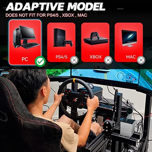USB Handbrake Clamp for PC Sim Racing Games G25 G27 G29 T500 FANATECOSW DIRT RALLY Windows (Red*+Clamp) — view 4
