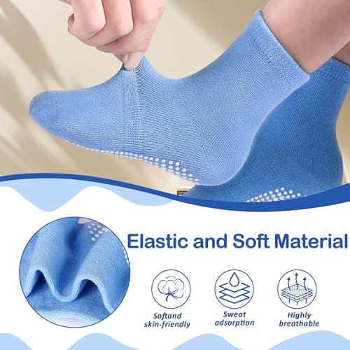 Tphon Kids Non Slip Toddler Boy Grip Socks 12 Pairs Anti Skid Sticky Socks for 1-3 Years Baby Children Girls — view 3