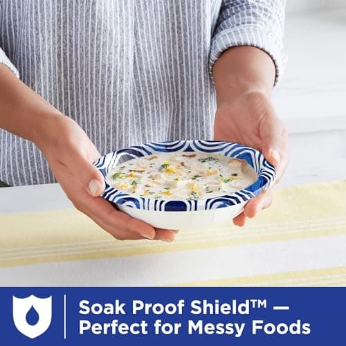 Dixie Ultra, Large Paper Bowls, 20 Oz, 150 Count (6 packs of 25 bowls), Microwave Safe, Compostable, Disposable Bowls Great For Breakfast, Lunch, And Dinner Meals — view 2