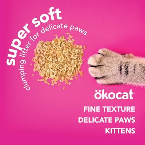 ökocat Super Soft Wood Unscented Clumping Cat Litter, 10.6 Pounds - Natural Ingredients, Stops Odor, Clumps Solid, 99% Dust Free, Great for All Cats, Sensitive Paws, Kittens — view 2
