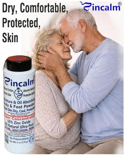 Zincalm Moisture Absorbing Body & Foot Powder - Cornstarch-Free, Talc-Free, Ultra-Pure Formula with Clean & Pure Super-Concentrated Zinc, Calcium Minerals & Menthol for a Cooling Sensation. Odour, Friction, & Chafing control — view 4
