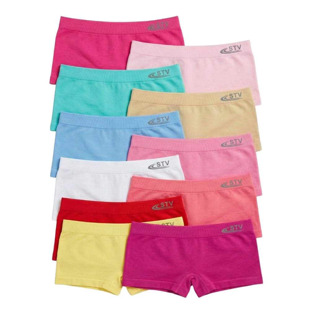 Pack 12 - Culotte niña - Braguitas niña - Sin Costuras y elasticas - Tallas 2 a 16 años — view 5