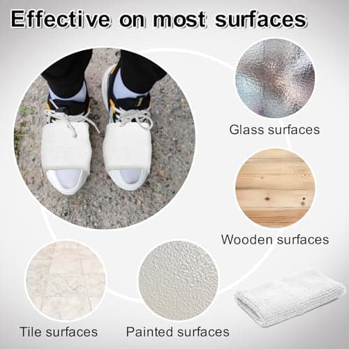 Rimoev Sock Shoes for Dancing, 2 Pairs Dance Socks Non-Slip, 4.7"x3.3" Dance Foot Covers for Hip Hop, Shoe Covers Over Sneaker for Hip Hop, Salsa, Tango, Yoga, Ball Games (White) — view 5