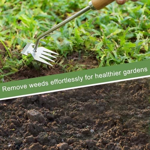 Orelex Weed Puller Tool, Gardening Tools, Dandelion Removal Tool, Garden Weed Pulling Tool, Garden Fork, Stainless Steel, Anti-Detachment, Portable Gardening Hand Tools for Backyard Weeding — view 4