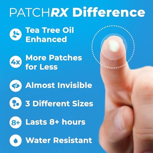 PatchRx Pimple Patches for Face (120 Patches), Hydrocolloid Pimple Patches - Pimple Patch Zit Patch and Pimple Stickers - Hydrocolloid Pimple Dots for Pimples - Zit Patches — view 3