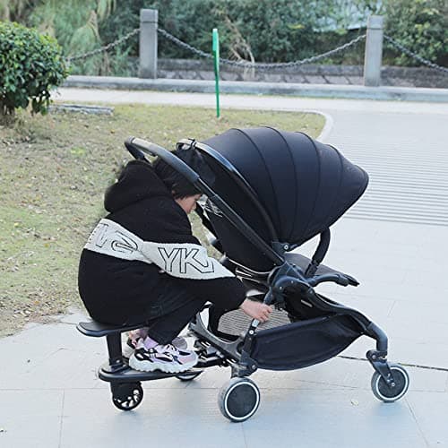 Gorilley Baby Stroller Wheeled Board Kids Wheel Board Stroller Step Stand Ride on Boards Plate Detachable Seat — view 2