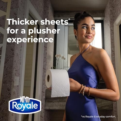 Royale Velour Toilet Paper, 12 Equal 24 Rolls, 142 Bathroom Tissues per roll — view 3