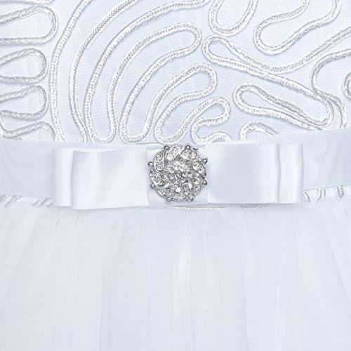 Sunny Fashion Flower Girl Dress White Wedding Party Bridesmaid Dress Size 12 Years — view 4