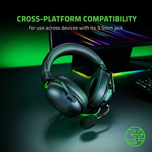 Razer BlackShark V2 X Gaming Headset: 50mm Drivers - Cardioid Mic - Memory Foam Cushion - Lightweight- Comfortable, Noise Isolating Earcups - for PC, PS4, PS5, Switch - 3.5mm Audio Jack - Black — view 7