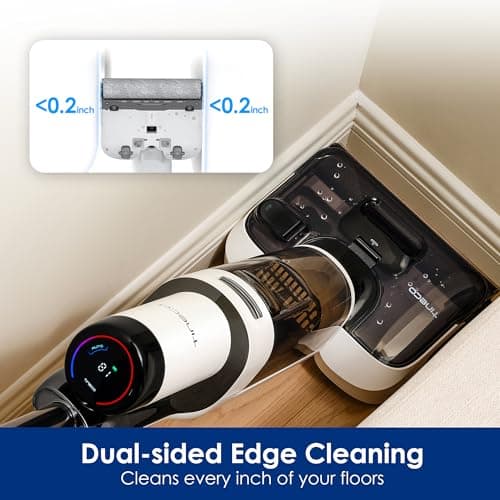 Tineco Floor ONE Stretch S6 Cordless Wet Dry Vacuum Cleaner, 180°Lay-Flat Smart Vacuum Mop, 40 Minutes Long Runtime 158℉ Flashdry Self-Cleaning, Dual-Sided Edge Cleaning Lightweight Floor Cleaner — view 6