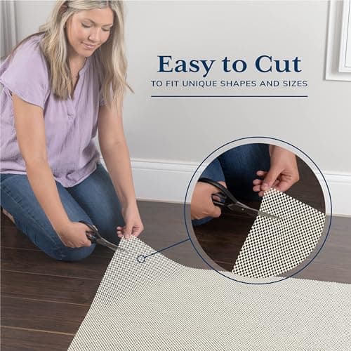 Veken Rug Gripper Pad for Hardwood Floors, Thick Non Slip Rug Pads for Area Rugs, Rug Grippers for Tile Floors, Under Carpet Anti Skid Mat, Keep Your Rugs Safe and in Place, 2x3 Ft — view 2