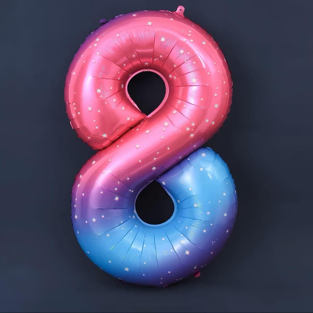 Foil Globo Número 5 Azul 40" (101cm), Inflable Helio o aire, Gigante Numeros 0-9, 10-19, 20-29, 30-100, Grande Globos Decoración para La Boda Aniversario y Cumpleaños Fiestas — view 520
