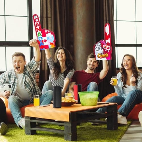 SINGOMON 1PC Canadian Foam Finger Cheering Glove World Cup Canada Souvenir for Sports Soccer Fan Accessories, Sport Spirit Cheering, 17.5 Inch Giant Foam Hand for World Cup Party Decorations — view 5