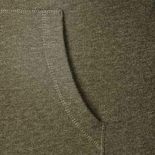 Amazon Essentials Men's Hooded Fleece Sweatshirt, Olive Heather, Small — view 6