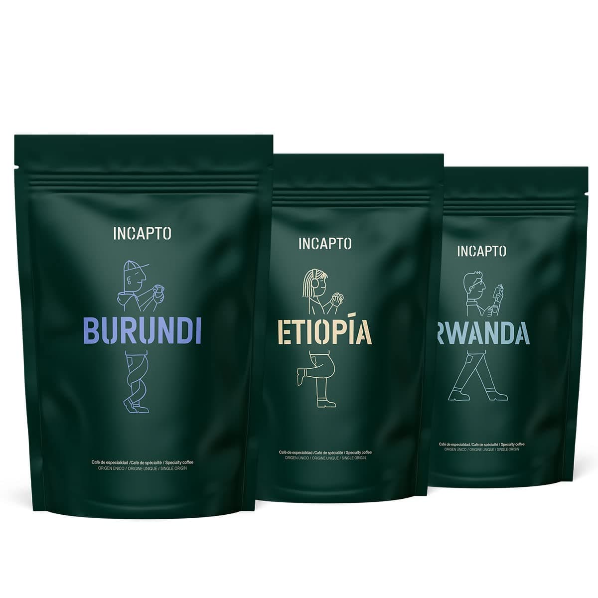 Incapto Pack de Introducción al Café en Grano de Especialidad | Jungle Blend, Café de Brasil y Strong Blend | Nivel de Tueste Alto y Aroma Intenso | 3 paquetes de 500g — view 5