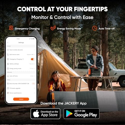 Jackery Solar Generator 1000 v2 with 200W Solar Panel,1070Wh Portable Power Station LiFePO4 Battery,1500W AC/100W USB-C Output, 1Hr Fast Charge for Outdoor,Off-Grid Living,RV,Emergency — view 6