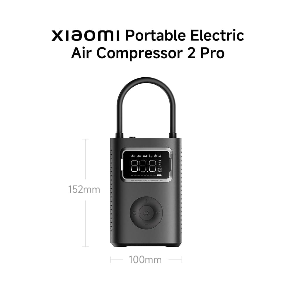 Xiaomi Portable Electric Air Compressor 2 Pro, Batería 2500 mAh, 5 Modos, 150 PSI, Apagado Automático, Pantalla Digital & Luz LED, USB‑C – Ideal para Coche, Bicicleta, Moto, Patinete & Balones — view 8