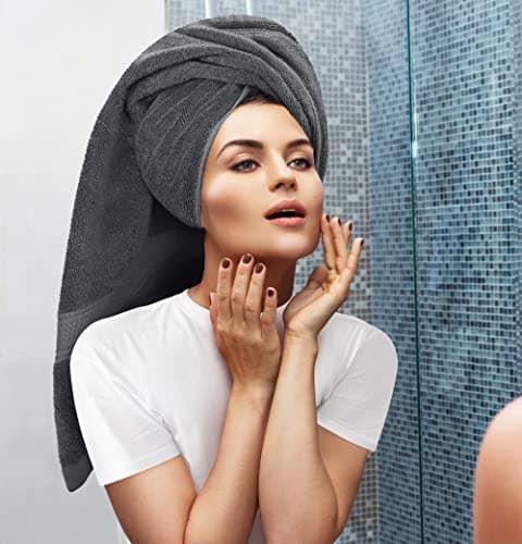 Utopia Towels 8 Piece Premium Towel Set, 2 Bath, 2 Hand, and 4 Wash Cloths, 600 GSM 100% Ring Spun Cotton Highly Absorbent Towels for Bathroom, Gym, Hotel, and Spa, Grey — view 4