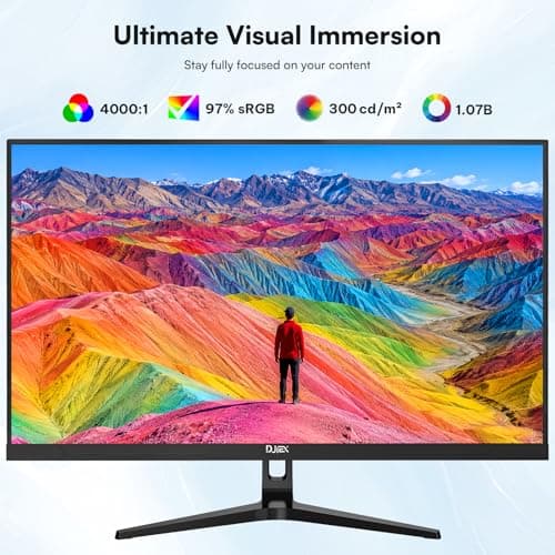 DJiEX 32 Inch 4K Computer Monitor, UHD 3840 * 2160P, 60HZ, 4000:1 Contrast Ratio, 97% sRGB, FreeSync, Eyecare, IPS Panel, Compatible with Wall Mounting, Ideal for Business & Office — view 2
