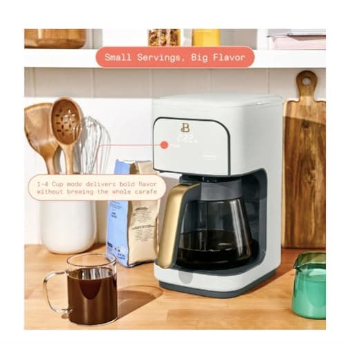 Beautiful 12-Cup Programmable Drip Coffee Maker by Drew Barrymore (White) — view 2