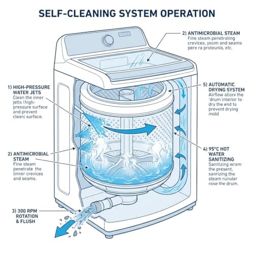 4.5 cu. ft. Top Load Washer with Triple Action Impeller for Tough Dirt & Stains - Reduce Laundry Time with Accela Wash & Express Wash — view 3