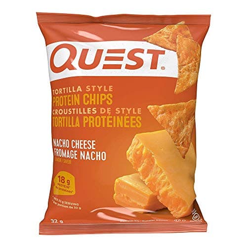 Quest Nutrition Nacho Cheese Flavour Tortilla Style Protein Chips, High Protein, Gluten Free, Baked, Not Fried, 1g Sugar, 5g Carbs, 8ct — view 5