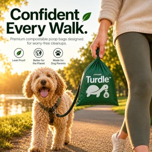 Turdle Dog Poop Bags – Premium Certified Compostable & Biodegradable Dog Waste Bags, Extra Thick Leak-Proof, Lavender Scented, Plant-Based, 270 Bags (18 Rolls) — view 5