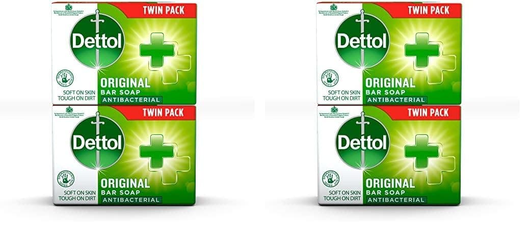 Dettol Soap, Original Antibacterial Bar, 2 Pack (100g x 2) Disinfectant, Soft on Skin, Tough on Dirt, Suitable for Everyday Use, Contains Skins Moisturising Agents, Kills 99.9 Percent of bacteria — view 10