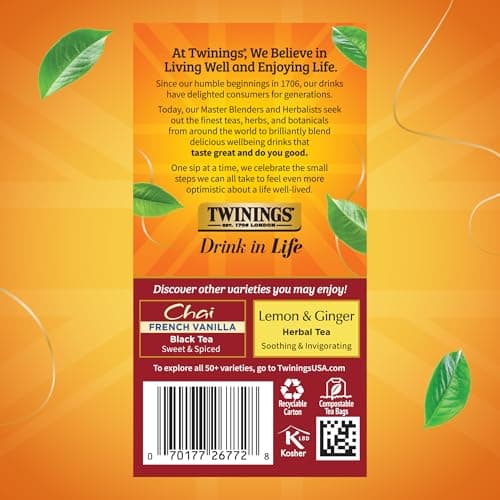 Twinings Ultra Spice Chai Black Tea Bags, 20 CT Box (1 Pack) — view 4