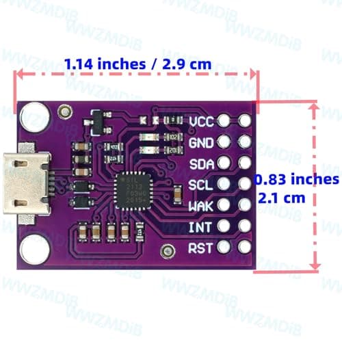 WWZMDiB CP2112 Adapter Micro USB to SMBus I2C Communication with Wires — view 2