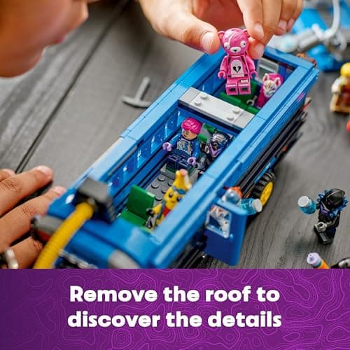 LEGO Fortnite Battle Bus Building Toy - Collectible Fortnite Toy for Kids, Boys & Girls, Ages 10+ - Pretend Play Set with 9 Minifigures from Video Game - Gift for Birthdays - 77073 — view 3