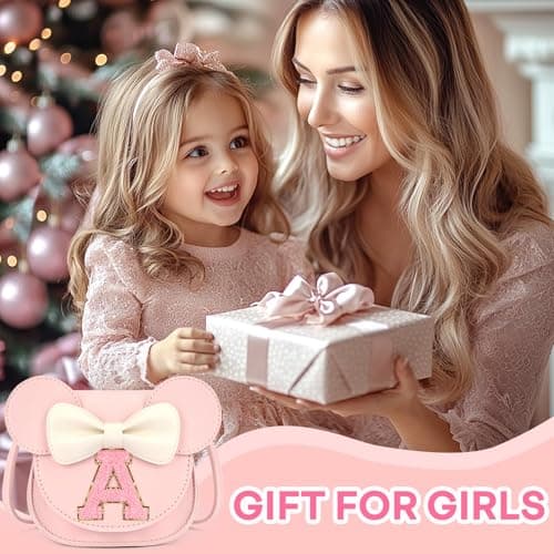 mibasies Toddler Purse Girl Gifts: Girls Birthday Gifts for 3-8 - Toys for Ages 2-4 Purse, Pink, Letter A — view 5