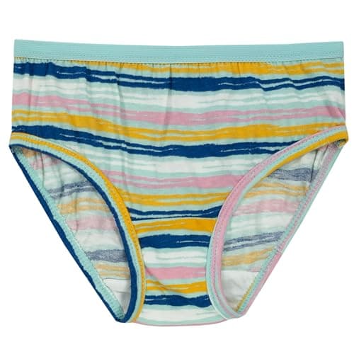 Fruit of the Loom Girls' Tag Free Cotton Brief Underwear Multipacks, Brief-20 Pack-White/Stripes/Animal Print, 10 — view 4