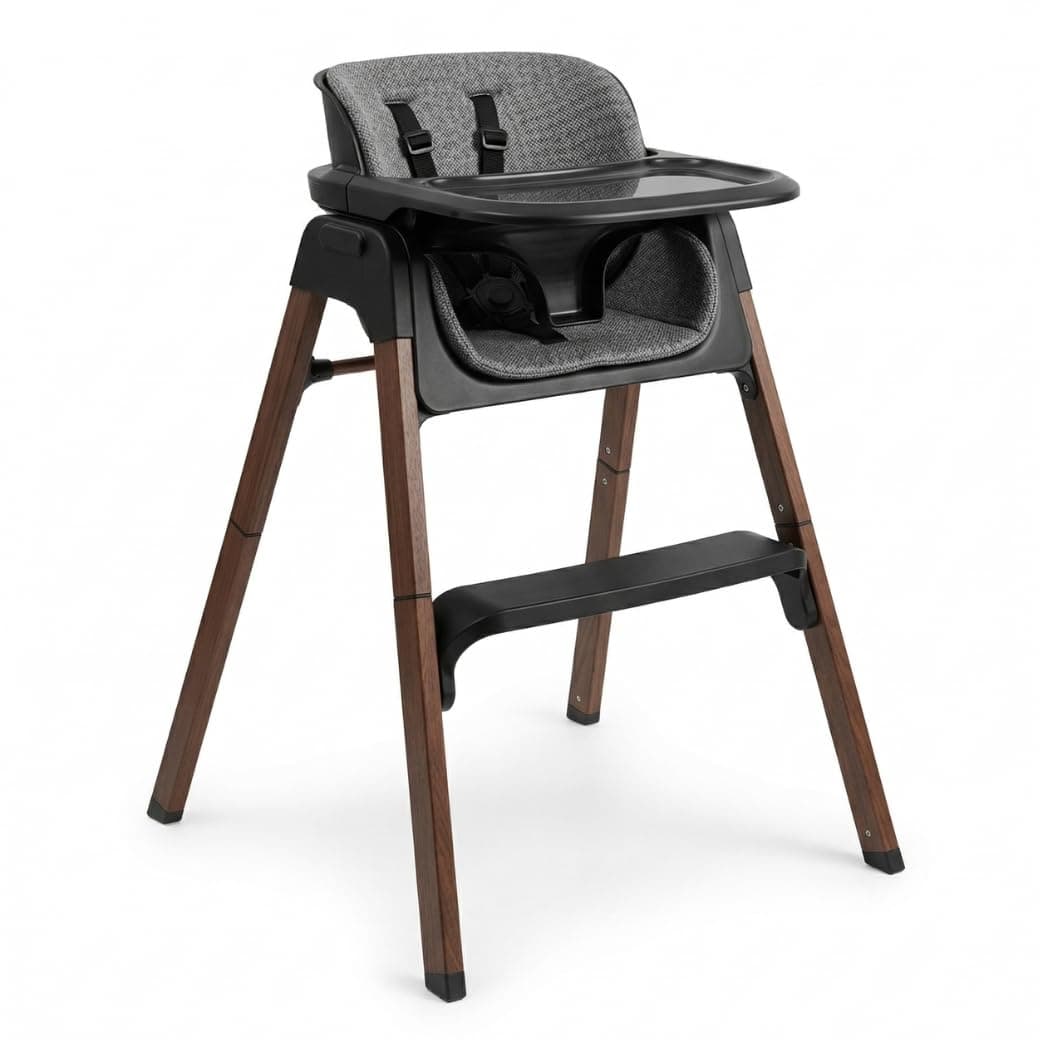 Venture Neyo 2-in-1 Foldable High Chair for Baby and Toddler, Convertible Baby Highchair with Wood Effect Legs, Removable Tray & Cushion, 5 Point Harness, Compact Folding (Beige) — view 11