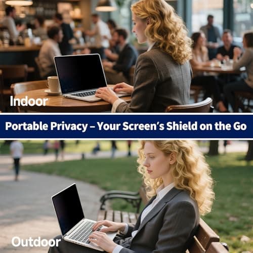 Magnetic Privacy Screen for MacBook Air 13.6/13 Inch (2022-2026, M2, M3, M4, M5), Removable Matte Laptop Privacy Screen Anti Glare Blue Light Filter - Anti-Spy for Mac 13in Protector — view 4