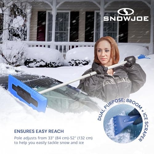 Snow Joe 2-in-1 SnowBroom Go with Ice Scraper & 18" to 23" Telescoping Handle - Compact & Lightweight Dual-Head Car Windshield Snow Remover with Soft Foam Brush for Trucks, SUVs & Sedans, SJBLZD-GO — view 4