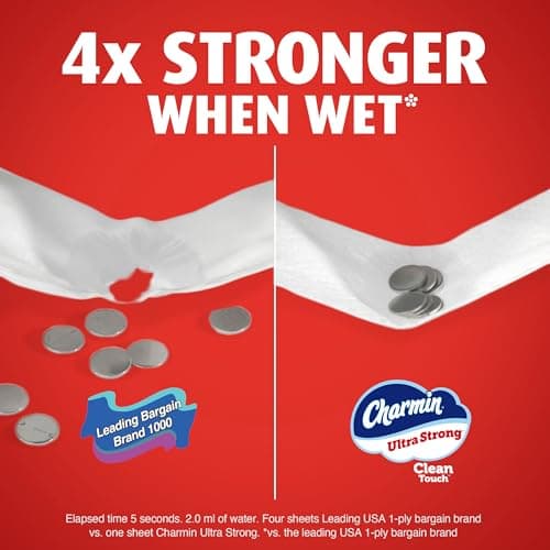 Charmin Ultra Strong Clean Touch Toilet Paper, 24 Family Mega Rolls = 120 Regular Rolls — view 4