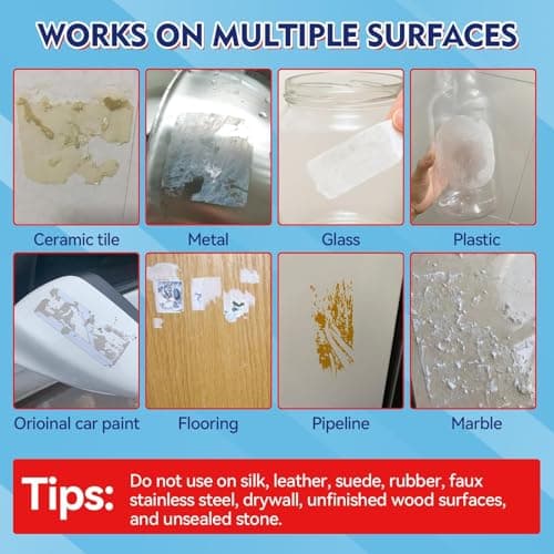Adhesive Remover Spray, Sticker Remover Cleaning Multi-Surface Residue, Glue Remover for Tap, Decals, Glue, Chewing Gum, from Car, Windows, Glass, Plastic, Label Remover with Scraper and Towel — view 3