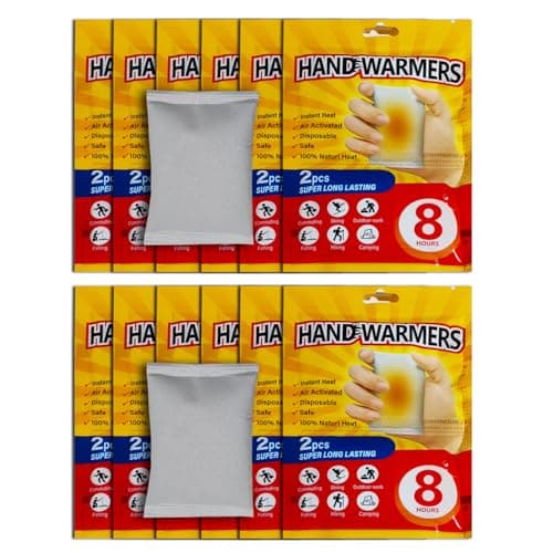 Hand Warmers, Lasts 8hrs, Heats Fast, 2-3 Min Activation, Heated Hand Warmers, Camping, Hiking, Skating, Skiing, Hunting, Fishing; Blizzards, Cold Winter or Summer Nights (3) — view 2