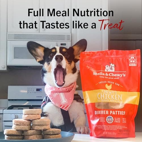 Stella & Chewy's Freeze-Dried Raw Dinner Patties - Chicken Recipe - High Protein Grain-Free Puppy & Dog Food - Perfect For Picky Eaters - 5.5 oz — view 10