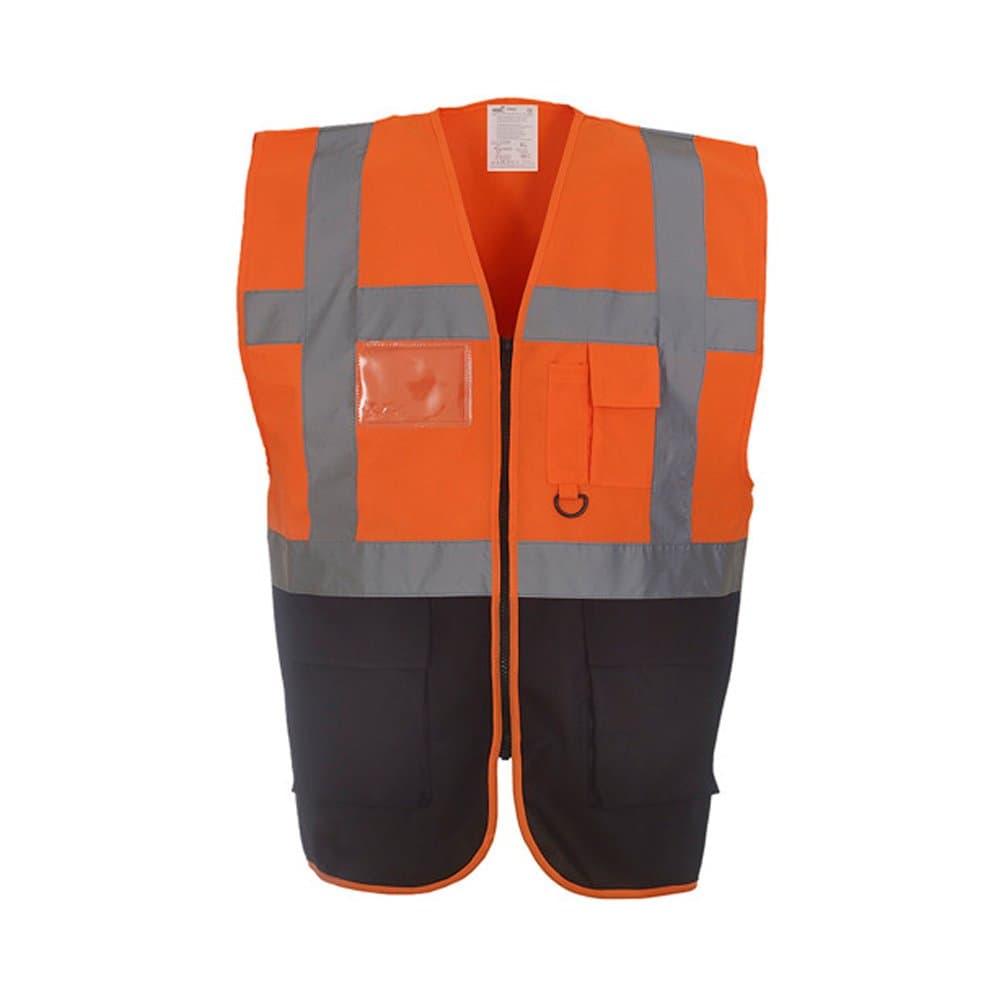 Expert Workwear Coloured Hi Vis Executive Vest High Viz Vests Zip with Pockets - 27 Colours