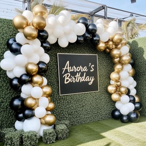 RUBFAC White Balloons 129pcs Different Sizes 18 12 10 5 Inch for Garland Arch, Latex Balloon for Engagement Wedding Anniversary Birthday Party Baby Shower Decoration — view 6