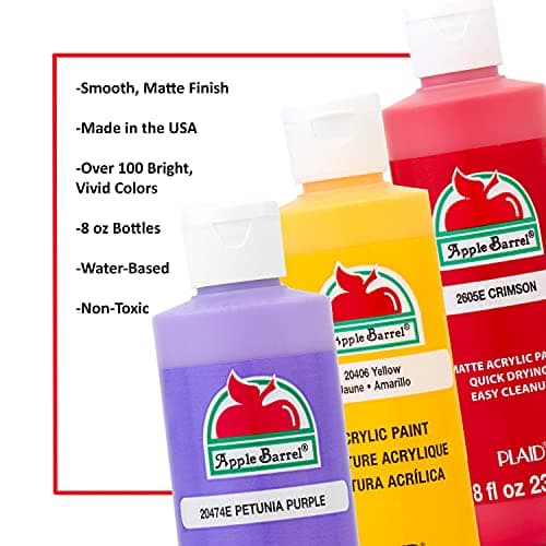 Apple Barrel Acrylic Paint in Assorted Colors (8 Ounce), 20403 White — view 3