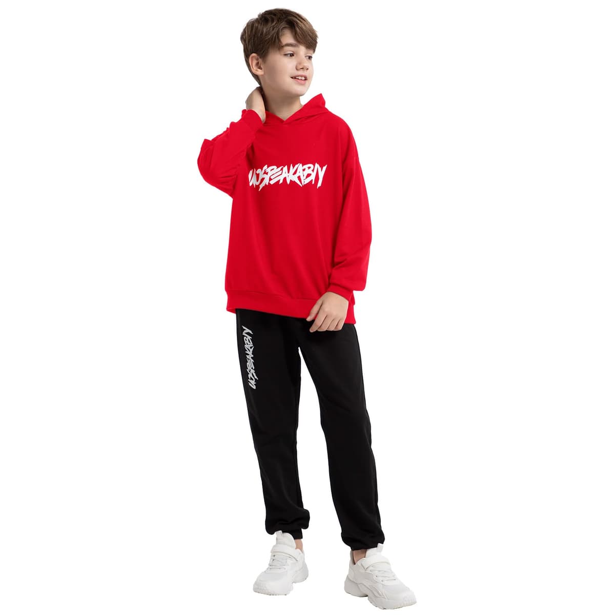 amropi Chándal Niños 2 Piezas Set Sudadera con Capucha y Pantalones Deportivo Jogging Conjunto Ropa 2-15 años — view 2