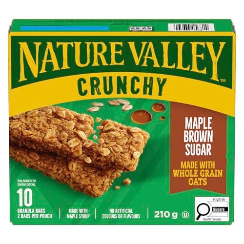 NATURE VALLEY Maple Brown Sugar Crunchy Granola Bars, No Artificial Colours, No Artificial Flavours, Snack Bars, Made with Whole Grain Oats, Pack of 10 Bars — view 8