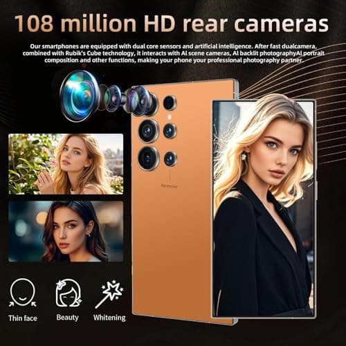 Echoamo Unlocked Cell Phone (Orange) — view 3